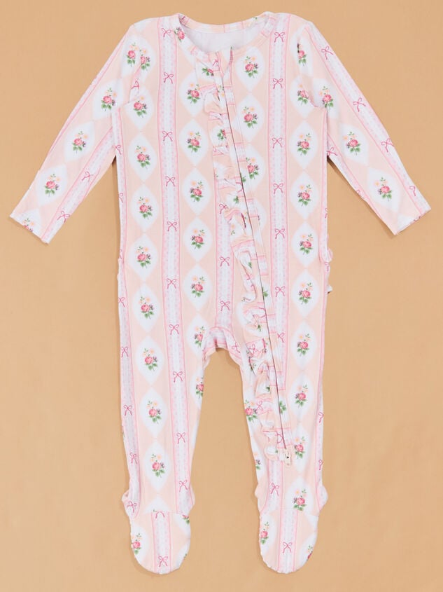 Ogee Floral Ruffle Footie - TULLABEE