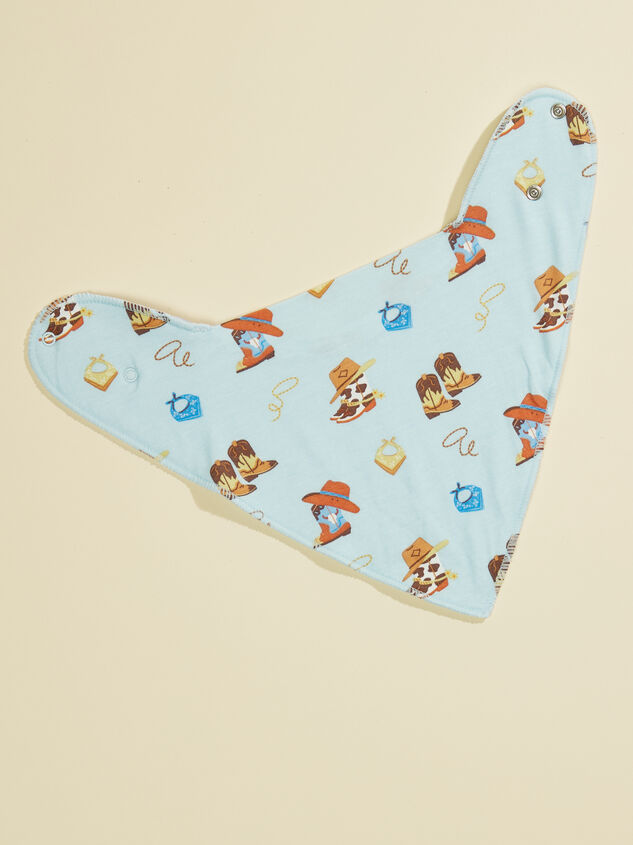 Cowboy Boots Bandana Bib Detail 2 - TULLABEE
