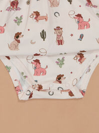 Amanda Cowgirl Dog Tiered Bodysuit Detail 2 - TULLABEE