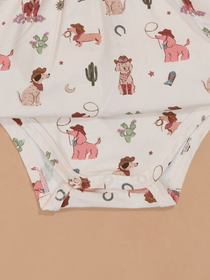 Amanda Cowgirl Dog Tiered Bodysuit - TULLABEE