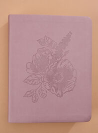 Hosanna Revival Notetaking Bible- Mauve Flower - TULLABEE
