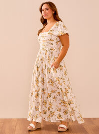 Wilow Floral Maxi Dress Detail 3 - TULLABEE