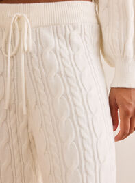 Dreamline Cable Knit Pant Detail 2 - TULLABEE