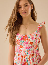 Lindy Floral Maxi Dress Detail 3 - TULLABEE