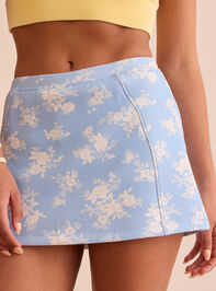 Supersoft Floral Mini Skort Detail 2 - TULLABEE