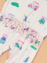 Vivian Vintage Golf Ruffle Footie Detail 2 - TULLABEE