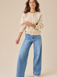Milo Button Up Cardigan Detail 3 - TULLABEE