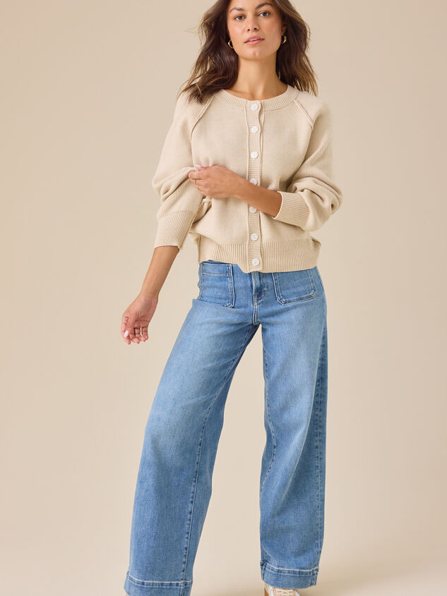 Milo Button Up Cardigan Detail 3 - TULLABEE