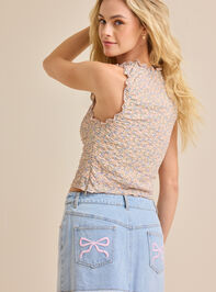 Britt Bow Denim Skirt - TULLABEE