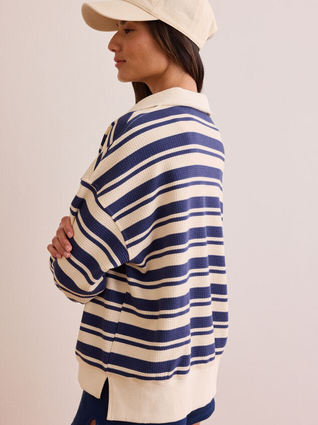 Baseline Waffle Pullover Detail 6 - TULLABEE