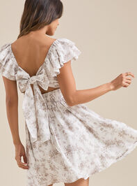 Emery Flutter Sleeve Mini Dress Detail 2 - TULLABEE