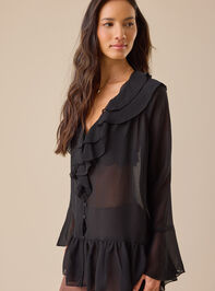 Patricia Chiffon Ruffle Top Detail 4 - TULLABEE