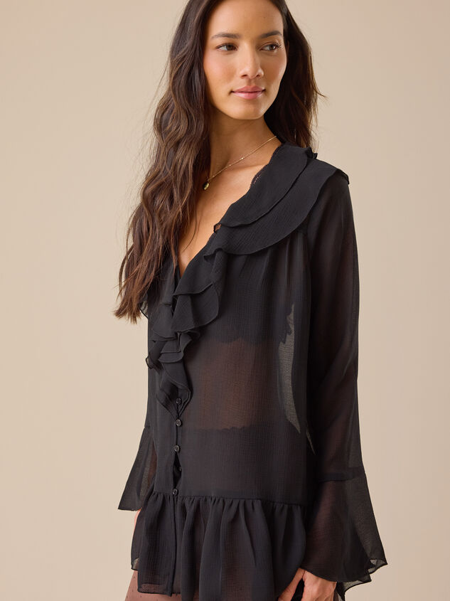 Patricia Chiffon Ruffle Top Detail 4 - TULLABEE