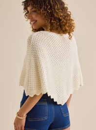Carlie Sweater Poncho Detail 4 - TULLABEE