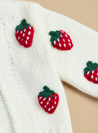 Remy Strawberry Cardigan Detail 3 - TULLABEE