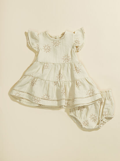 Summer Moon Baby Dress and Bloomer Set by Quincy Mae - TULLABEE