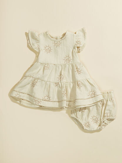 Summer Moon Baby Dress and Bloomer Set by Quincy Mae - TULLABEE