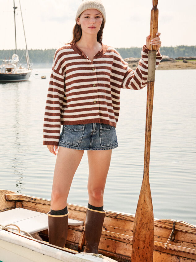 Fallon Denim Mini Skort - TULLABEE