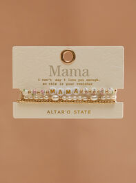 Mama Painted Bead Bracelet Set Detail 2 - TULLABEE
