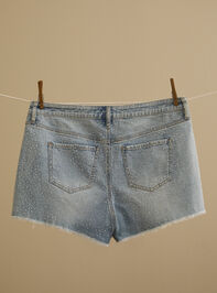 Sally Sparkle Denim Short Detail 3 - TULLABEE