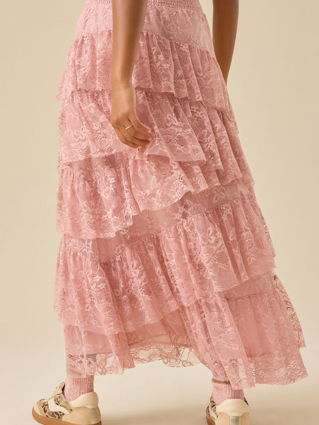 Everly Lace Midi Skirt Detail 5 - TULLABEE