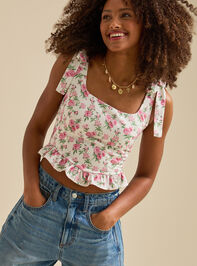 Ashlin Floral Corset Peplum Top - TULLABEE