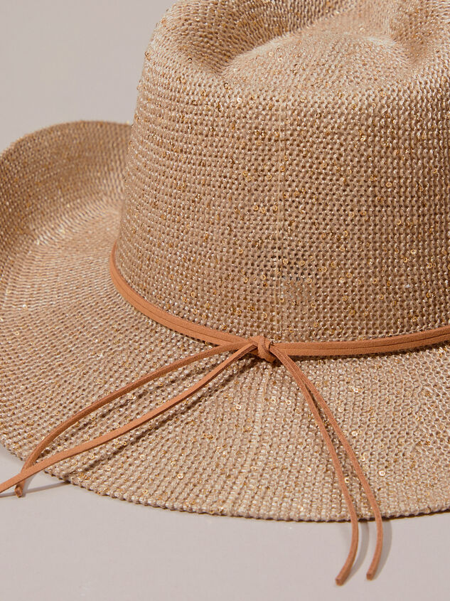 Harper Sequin Cowboy Hat Detail 3 - TULLABEE
