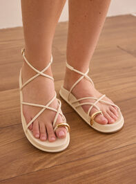 Roja Strappy Platform Sandal Detail 2 - TULLABEE