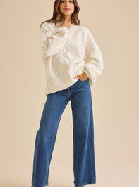 Lorena Velvet Bow Back Sweater Detail 3 - TULLABEE