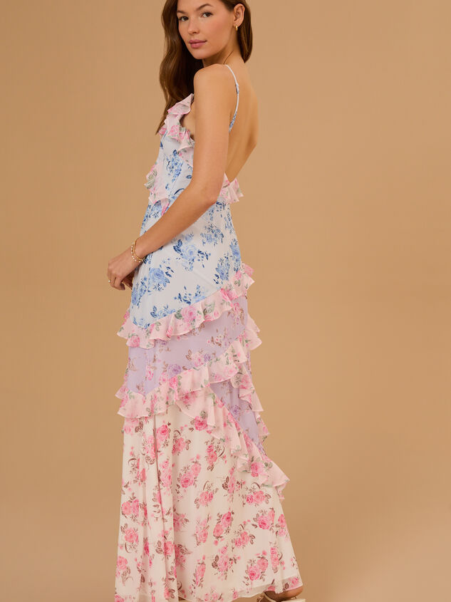 Olivia Floral Maxi Dress Detail 4 - TULLABEE
