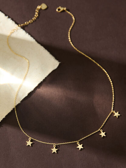 18K Gold Starlet Charm Necklace - TULLABEE
