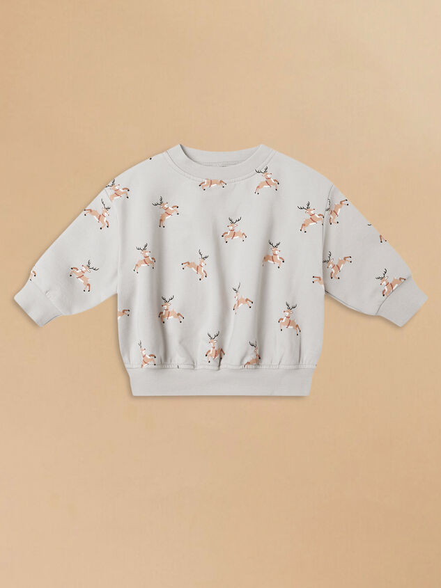 Dashing Deer Sweatshirt by Quincy Mae - TULLABEE