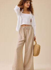 Hollis Striped Linen Pants - TULLABEE