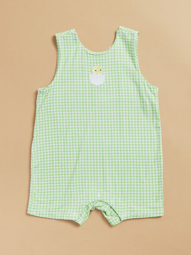 Baby Chick Gingham Romper Detail 2 - TULLABEE