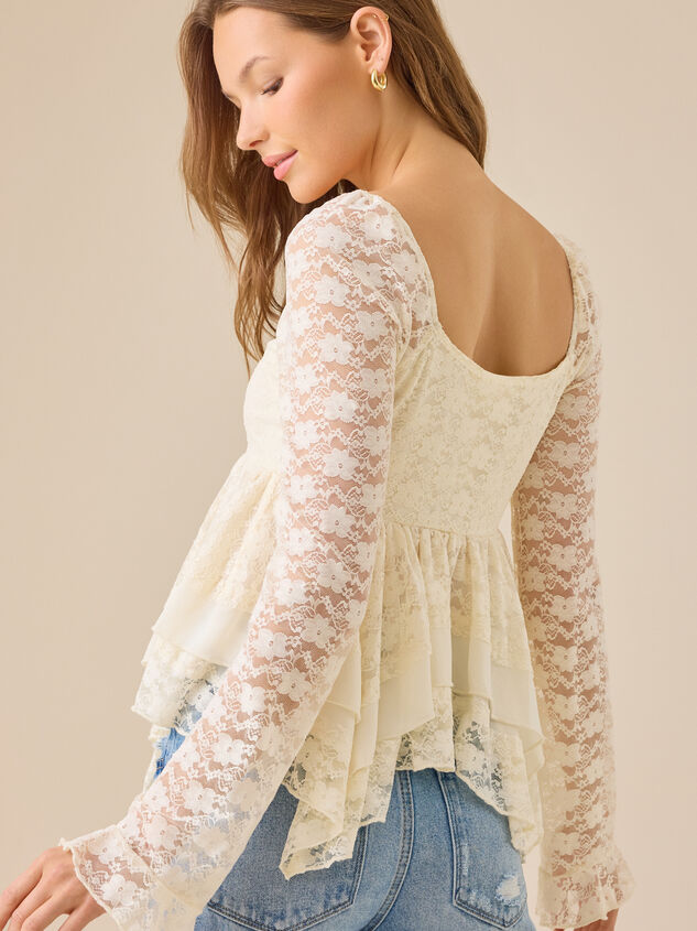 Lillian Lace Babydoll Top Detail 2 - TULLABEE