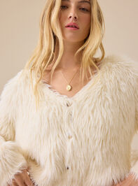 Tia Fuzzy Cardigan Detail 3 - TULLABEE