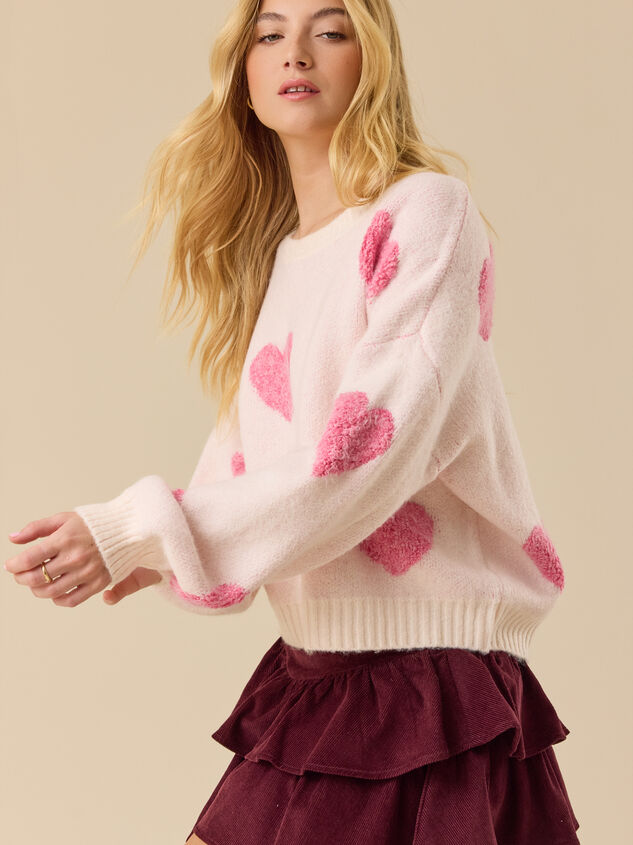 Juliet Hearts Sweater Detail 4 - TULLABEE