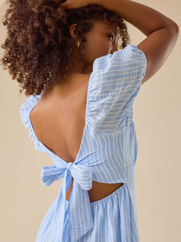 Everest Striped Maxi Dress Detail 5 - TULLABEE