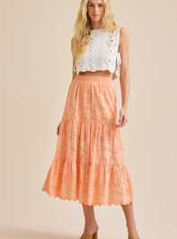 Sailor Eyelet Midi Skirt - TULLABEE