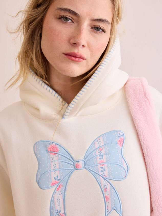 Timeout Bow Hoodie Detail 2 - TULLABEE