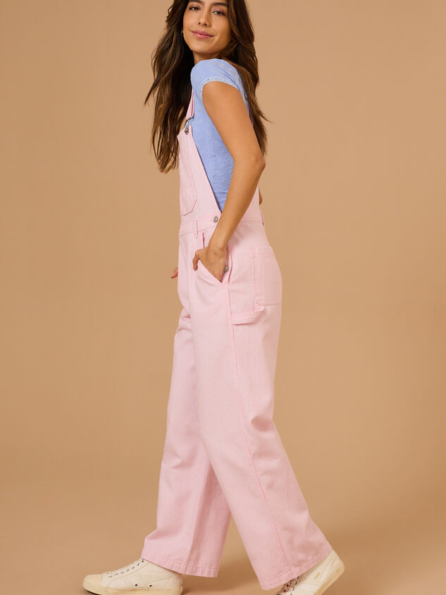 Brie Striped Overalls Detail 3 - TULLABEE