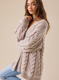 Abby Whipstitch Chunky Cardigan Detail 5 - TULLABEE