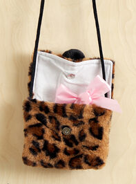 Leopard Fur Crossbody Purse Detail 3 - TULLABEE