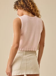 Charlie Side Tie Sweater Tank Detail 4 - TULLABEE