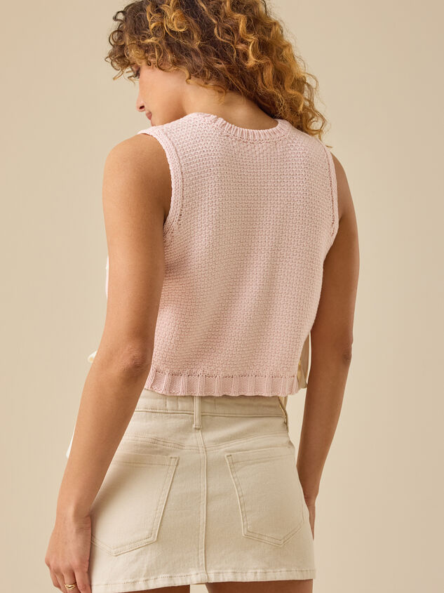 Charlie Side Tie Sweater Tank Detail 4 - TULLABEE