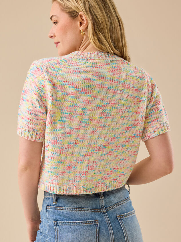 Zoey Confetti Cropped Pullover Detail 5 - TULLABEE