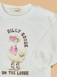 Silly Goose on the Loose Crewneck Detail 2 - TULLABEE