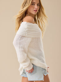 Sylvia Off Shoulder Sweater Detail 4 - TULLABEE