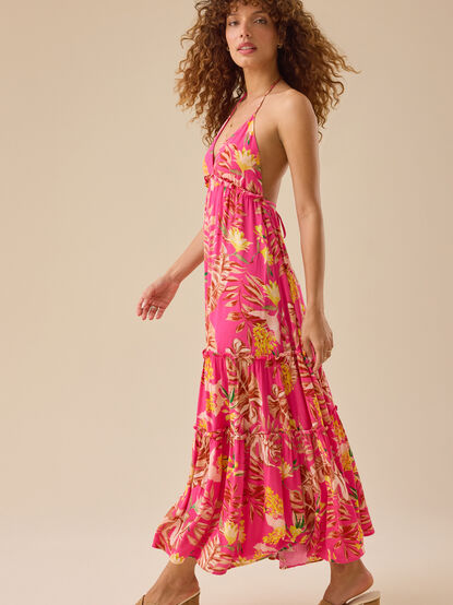 Gwynne Tropical Tiered Maxi Dress - TULLABEE