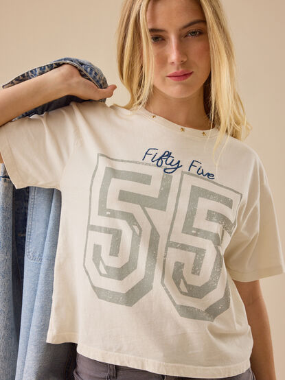 55 Cropped Graphic Tee - TULLABEE